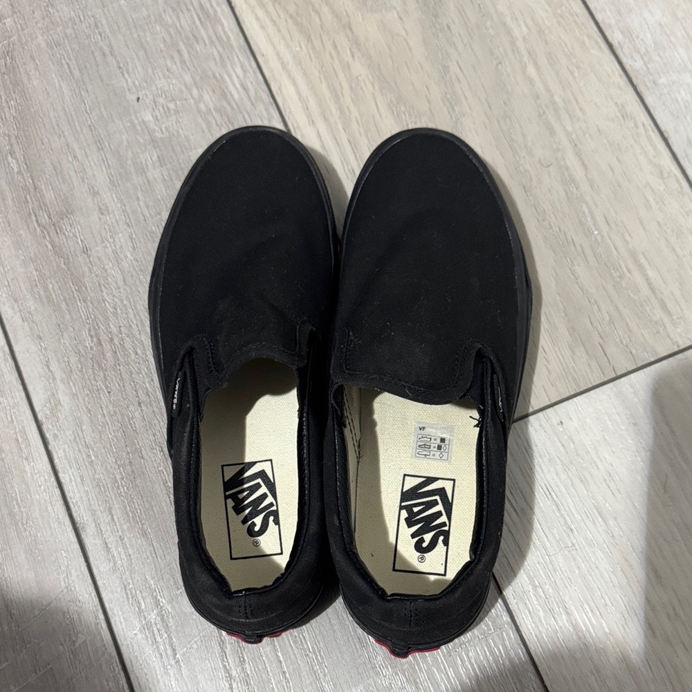 Vans Kids Black Slip-On Sneakers